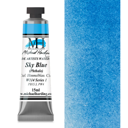 Michael Harding Artists Watercolor - Sky Blue (Phthalo), 15 ml