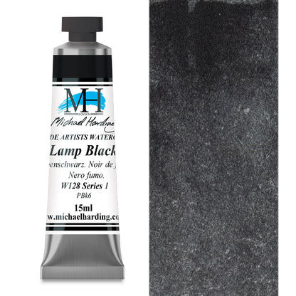 Michael Harding Artists Watercolor - Lamp Black, 15 ml