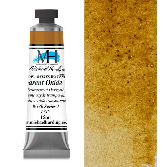 Michael Harding Artists Watercolor - Transparent Oxide Yellow, 15 ml