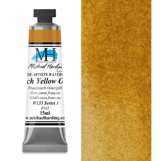 Michael Harding Artists Watercolor - French Yellow Ochre, 15 ml