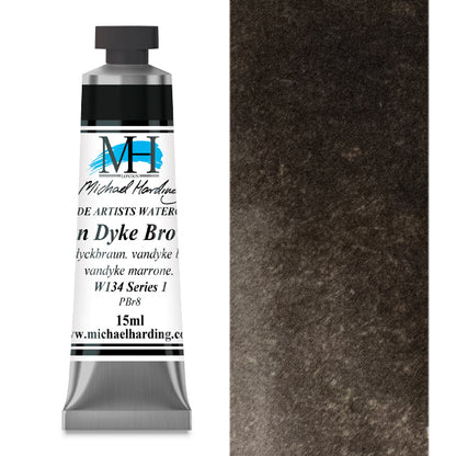 Michael Harding Artists Watercolor - Van Dyke Brown, 15 ml