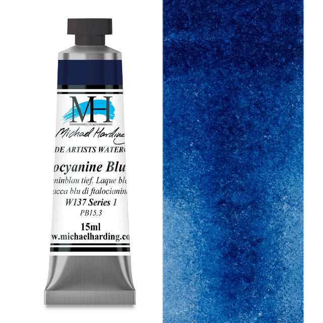 Michael Harding Artists Watercolor - Phthalocyanine Blue Lake, 15 ml