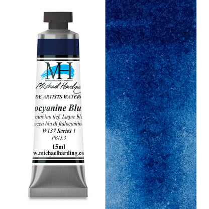 Michael Harding Artists Watercolor - Phthalocyanine Blue Lake, 15 ml