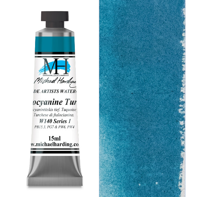 Michael Harding Artists Watercolor - Phthalocyanine Turquoise, 15 ml