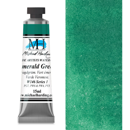 Michael Harding Artists Watercolor - Emerald Green, 15 ml