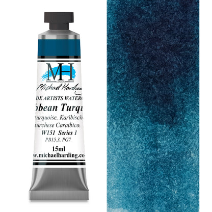 Michael Harding Artists Watercolor - Caribbean Turquoise, 15 ml