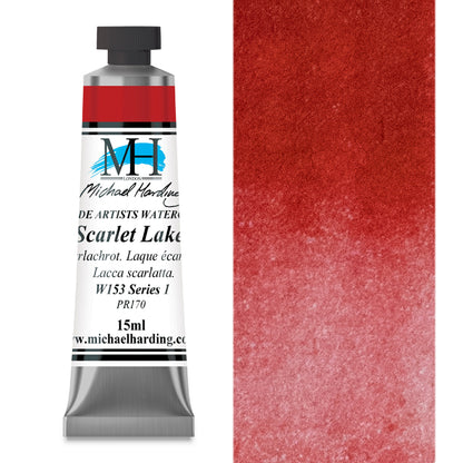 Michael Harding Artists Watercolor - Scarlet Lake, 15 ml