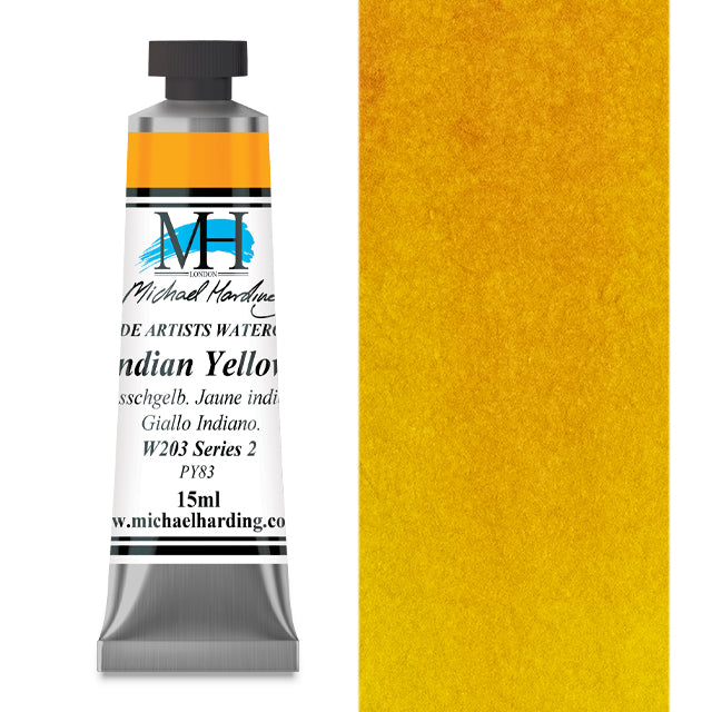 Michael Harding Artists Watercolor - Indian Yellow, 15 ml