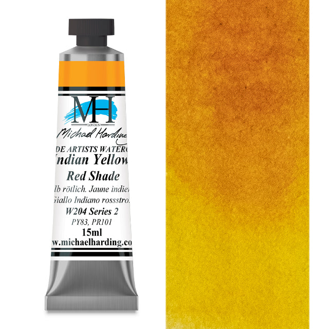 Michael Harding Artists Watercolor - Indian Yellow Red Shade, 15 ml