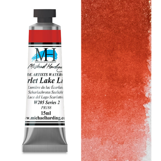 Michael Harding Artists Watercolor - Scarlet Lake Light, 15 ml