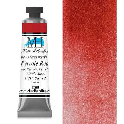 Michael Harding Artists Watercolor - Pyrrole Red, 15 ml