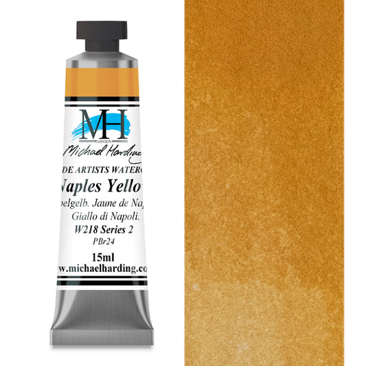 Michael Harding Artists Watercolor - Naples Yellow, 15 ml