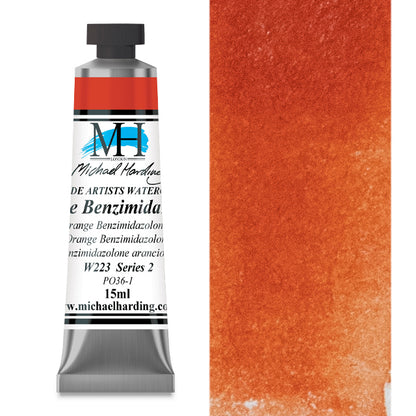 Michael Harding Artists Watercolor - Orange Benzimidazolone, 15 ml