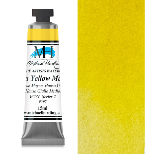 Michael Harding Artists Watercolor - Hansa Yellow Medium, 15 ml