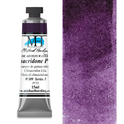 Michael Harding Artists Watercolor - Quinacridone Purple, 15 ml