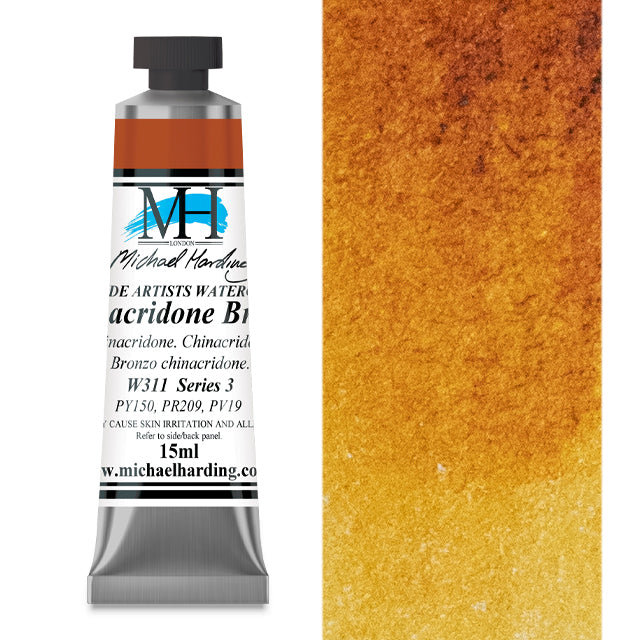 Michael Harding Artists Watercolor - Quinacridone Bronze, 15 ml