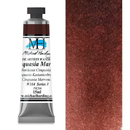 Michael Harding Artists Watercolor - Cinquasia Maroon, 15 ml