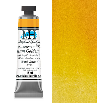 Michael Harding Artists Watercolor - Cadmium Golden Yellow, 15 ml