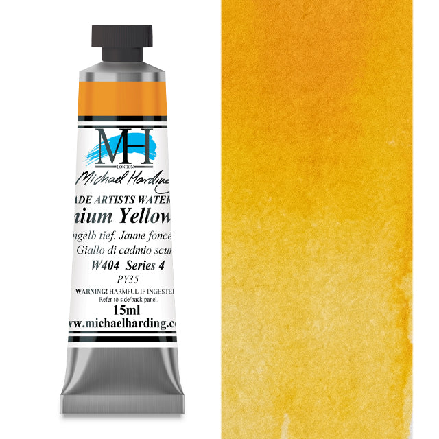 Michael Harding Artists Watercolor - Cadmium Yellow Deep, 15 ml