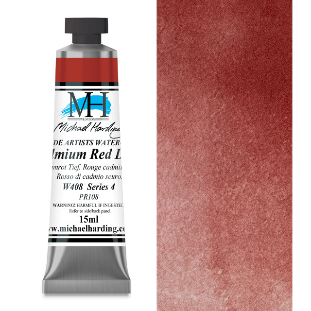 Michael Harding Artists Watercolor - Cadmium Red Deep, 15 ml