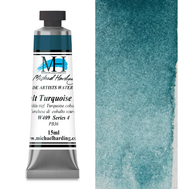 Michael Harding Artists Watercolor - Cobalt Turquoise Deep, 15 ml