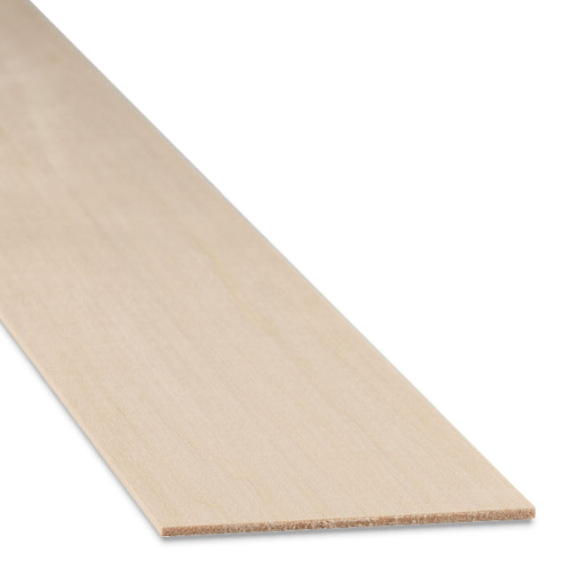 Basswood Sheets, 3/32" x 3" x 24" Pkg of 15