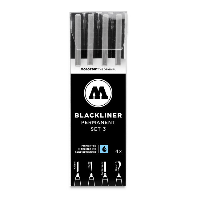 Blackliner Pens, Set 3, Set of 4