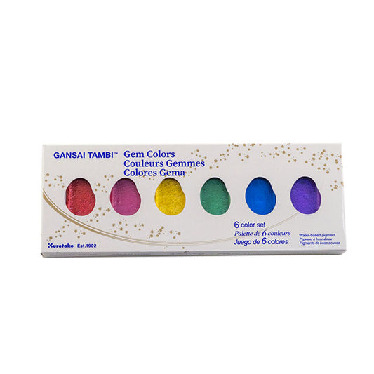 Gansai Tambi Water-Soluble Gem Colors Set of 6