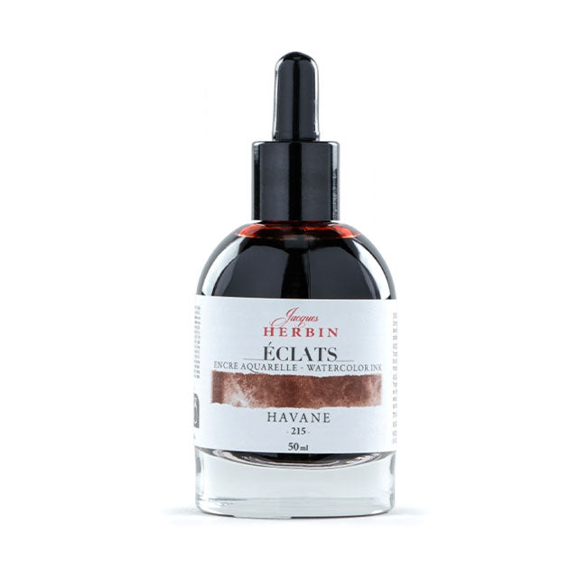 J Herbin Eclats Dye-Based Watercolor Ink - Havane, 50 ml.