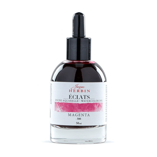 J Herbin Eclats Dye-Based Watercolor Ink - Magenta, 50 ml.