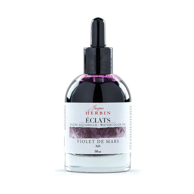 J Herbin Eclats Dye-Based Watercolor Ink - Violet de Mars, 50 ml.