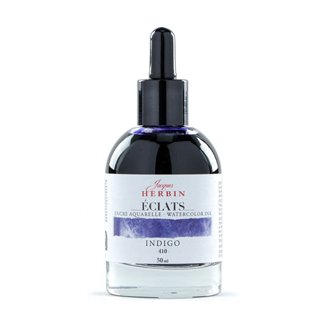 J Herbin Eclats Dye-Based Watercolor Ink - Indigo, 50 ml.