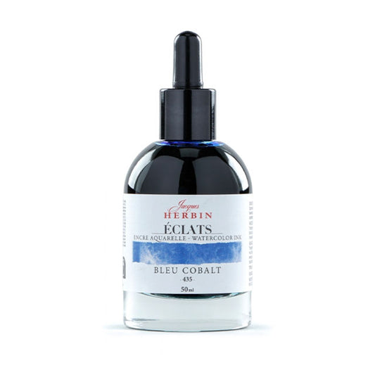 J Herbin Eclats Dye-Based Watercolor Ink - Bleu Cobalt, 50 ml.