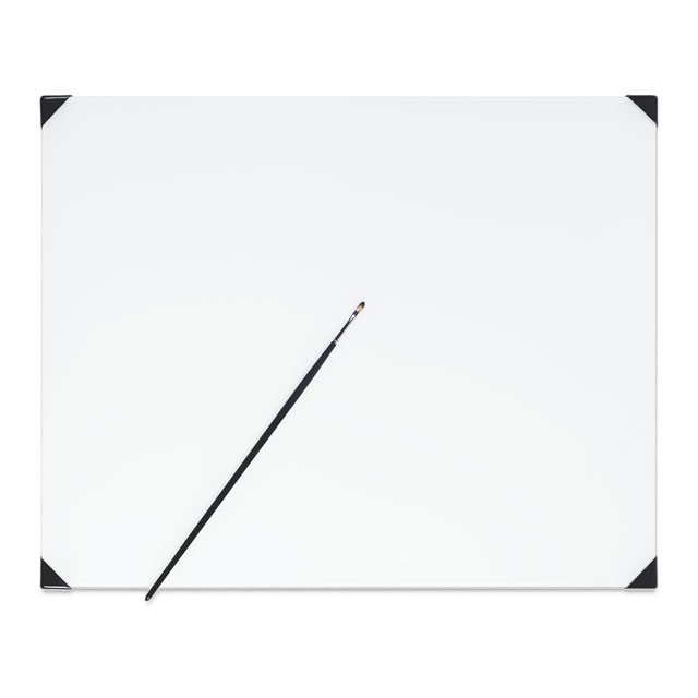 POSH Glass Table Top Palette, White, 16" x 20"