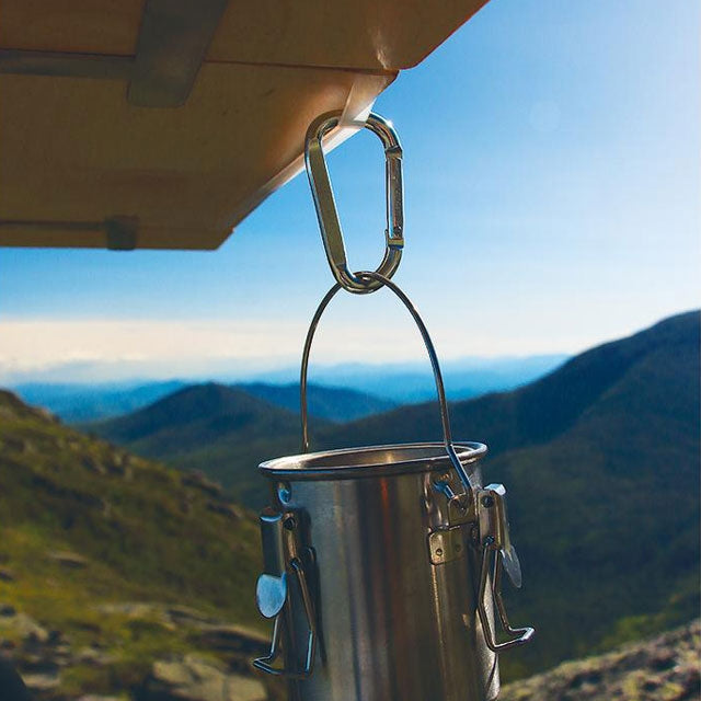 Carabiner Holding Turpentine Can (Can and Pochade Not Included)