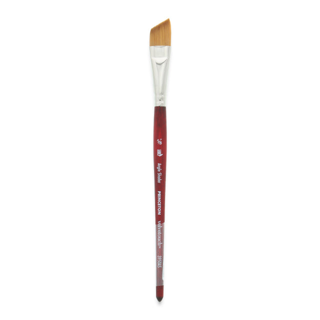 Princeton Velvetouch Series 3950 Synthetic Brush - Angle Shader, Size 5/8"