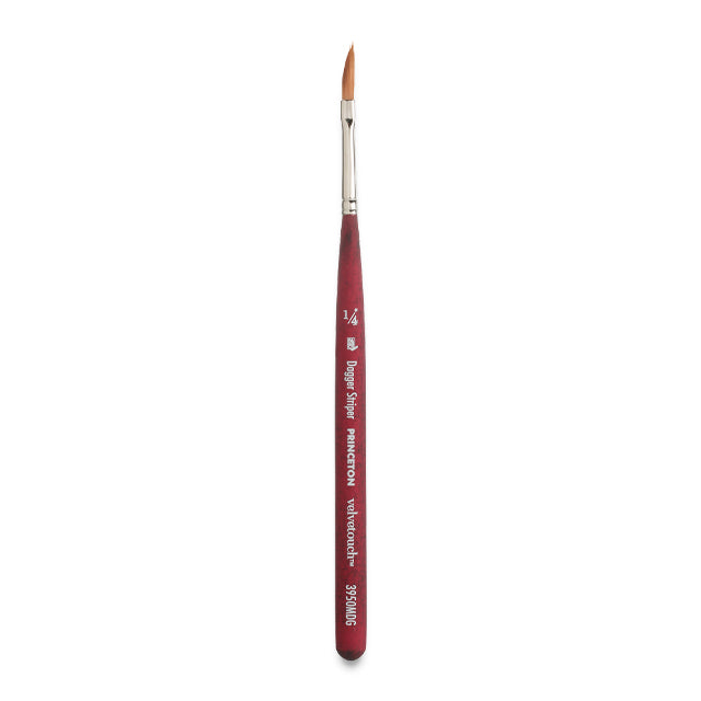 Princeton Velvetouch Series 3950 Synthetic Brush - Mini Dagger Striper, Size 1/4"