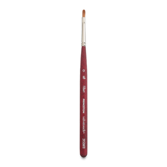 Princeton Velvetouch Series 3950 Synthetic Brush - Mini Filbert, Size 0