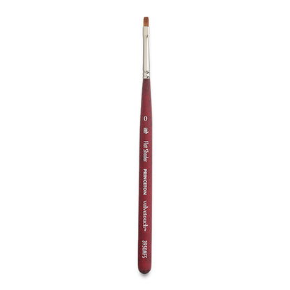 Princeton Velvetouch Series 3950 Synthetic Brush - Mini Flat Shader, Size 0