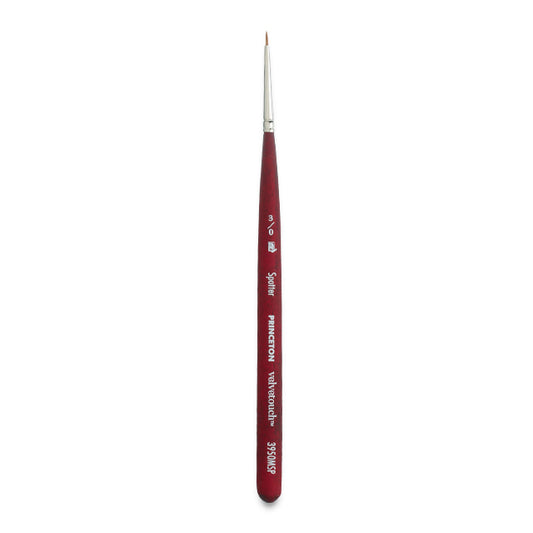 Princeton Velvetouch Series 3950 Synthetic Brush - Mini Spotter, Size 3/0