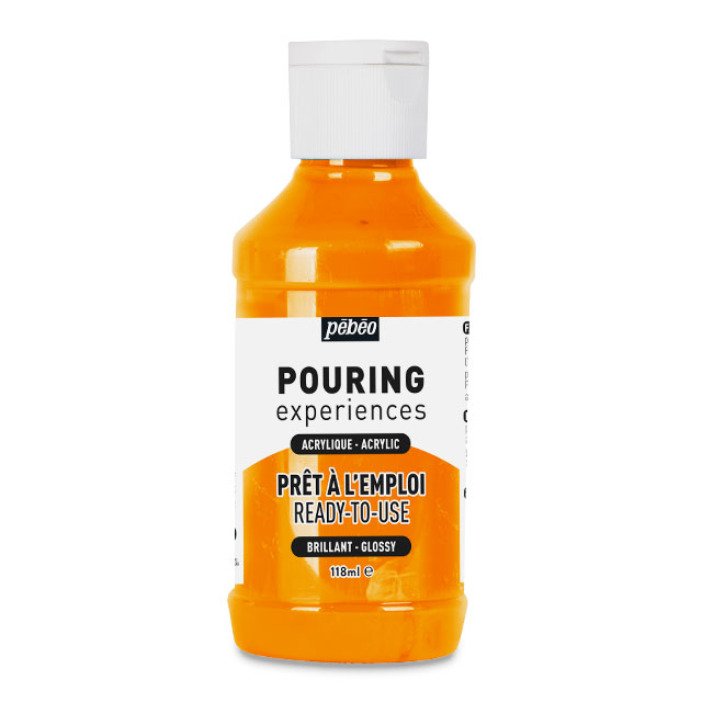 Pebeo Pouring Acrylic - Fluorescent Orange, 118 ml