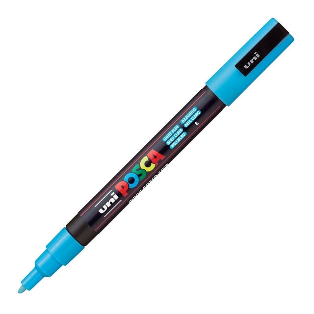 Paint Marker, PC-3M Fine Tip, Light Blue