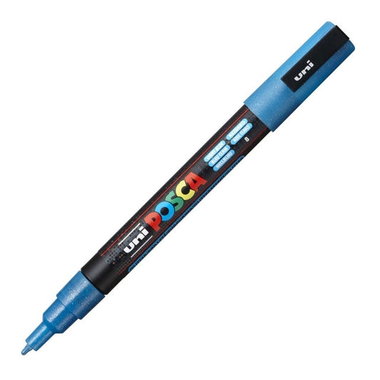 Paint Marker, PC-3M Fine Tip, Glitter Light Blue