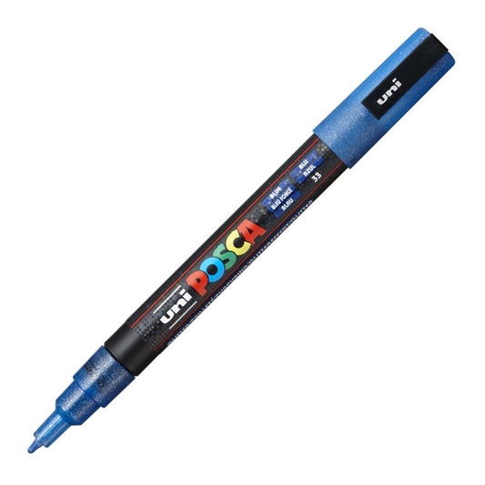 Paint Marker, PC-3M Fine Tip, Glitter Blue