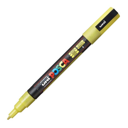 Paint Marker, PC-3M Fine Tip, Glitter Yellow