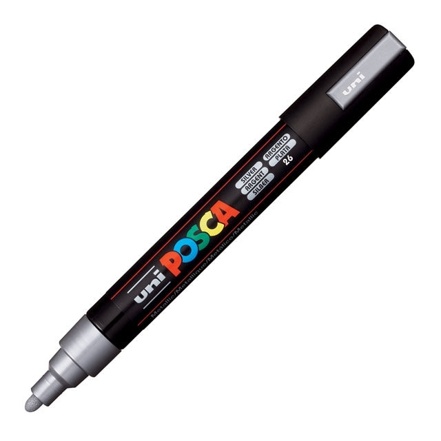 Paint Marker, PC-5M Medium Tip, Silver