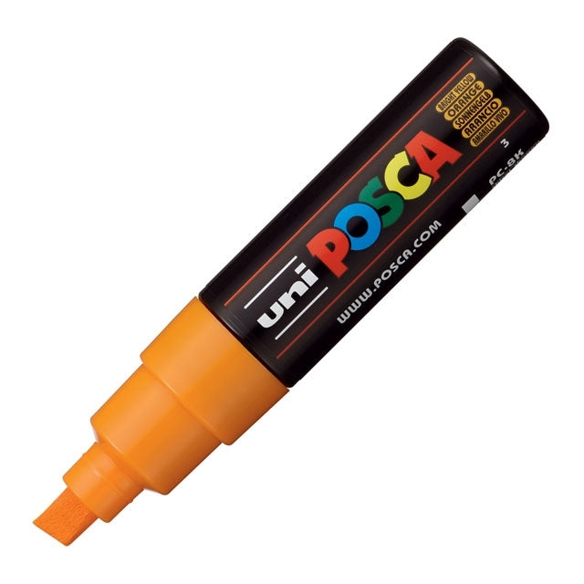 Paint Marker, PC-8K Chisel Tip, Bright Yellow