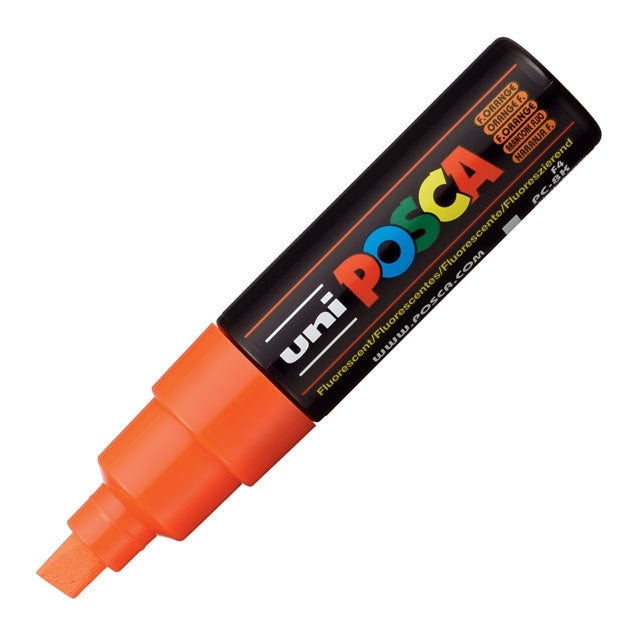 Paint Marker, PC-8K Chisel Tip, Fluorescent Orange