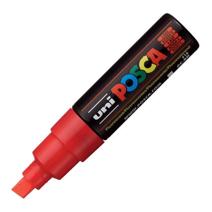 Paint Marker, PC-8K Chisel Tip, Fluorescent Red