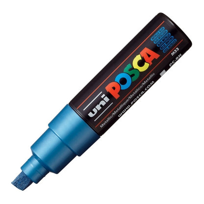 Paint Marker, PC-8K Chisel Tip, Metallic Blue